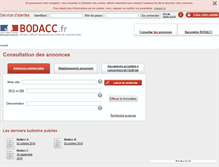 Tablet Screenshot of bodacc.fr